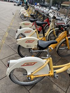 Bicycles for rent in Milan, Italy