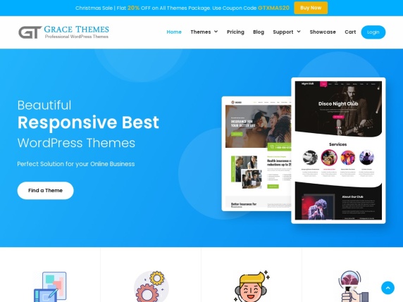 Grace Themes homepage