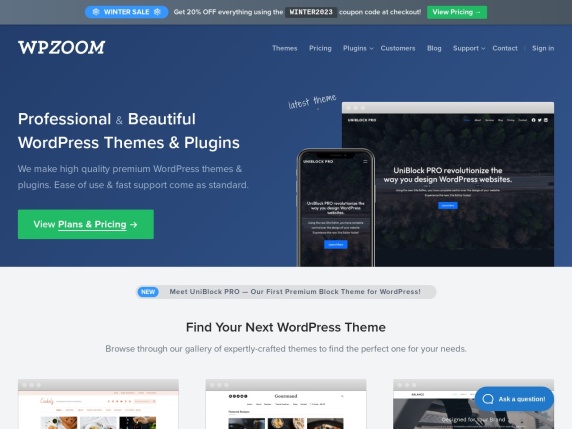 WPZOOM homepage