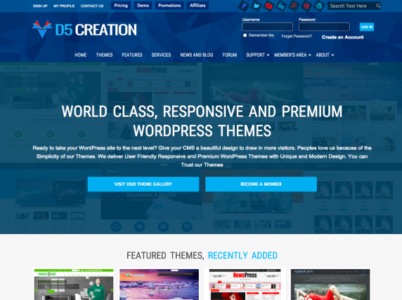 D5 Creation home page