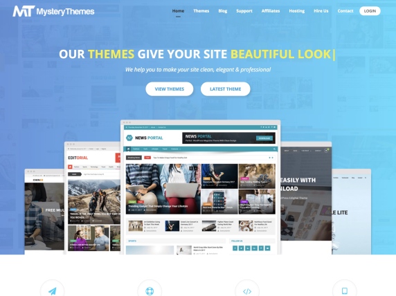 Mystery Themes homepage